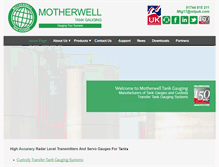 Tablet Screenshot of motherwelltankgauging.com